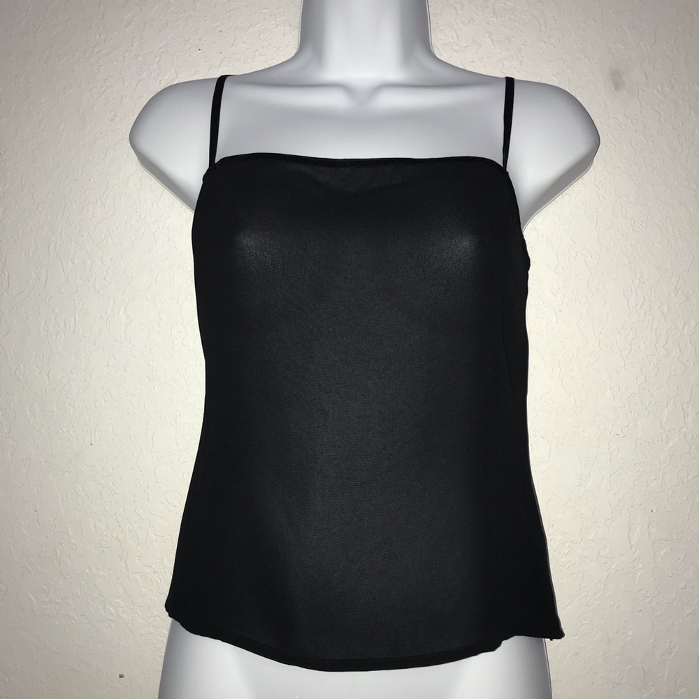 A/X Armani Exchange Black Spaghetti Strap Tank Top
